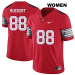 Women's NCAA Ohio State Buckeyes Jeremy Ruckert #88 College Stitched 2018 Spring Game Authentic Nike Red Football Jersey BW20N60FY